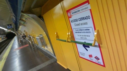 Un acceso cerrado desde el andén. Foto: ecomovilidad,net