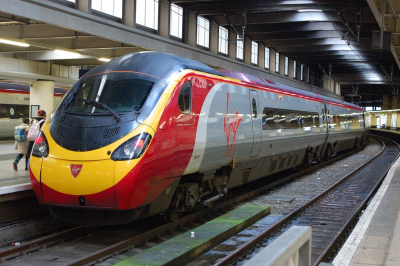 Pendolino de Virgin en Londres-Euston. Foto: Andrew Butcher.