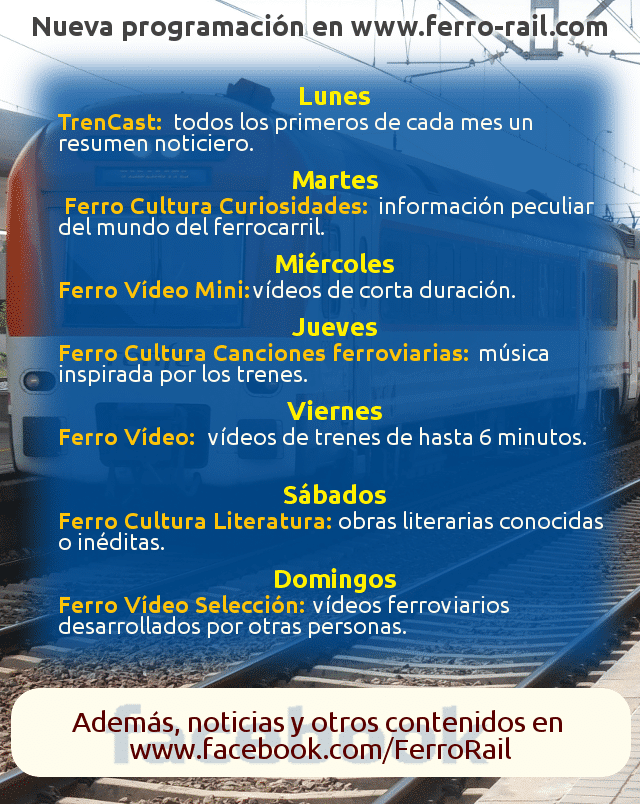 Nueva programación de Ferro Raíl