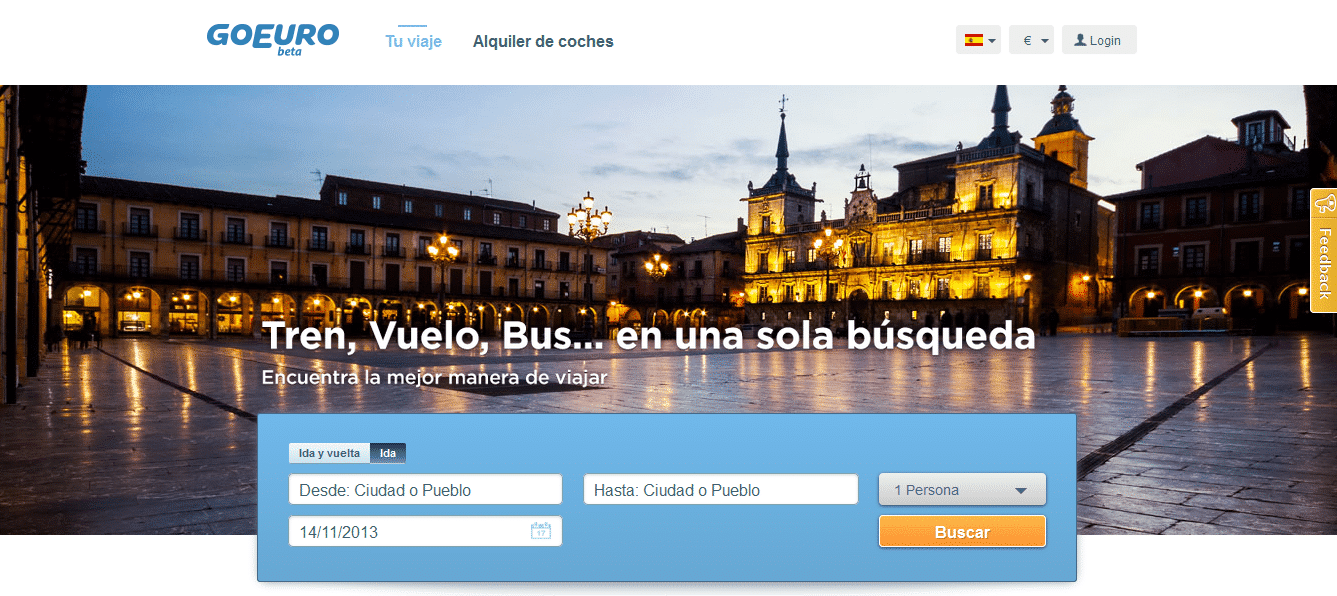 El "buscador de transportes" GoEuro llega a España