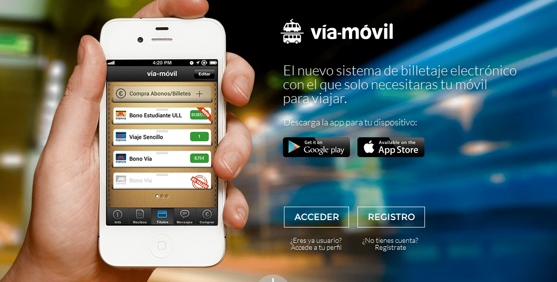 Vía-Móvil, la app para viajar en tranvía en Tenerife