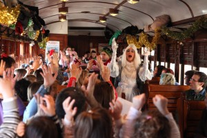 Interior del Tren de la Navidad. Imagen cortesía del Museo del Ferrocarril de Madrid.