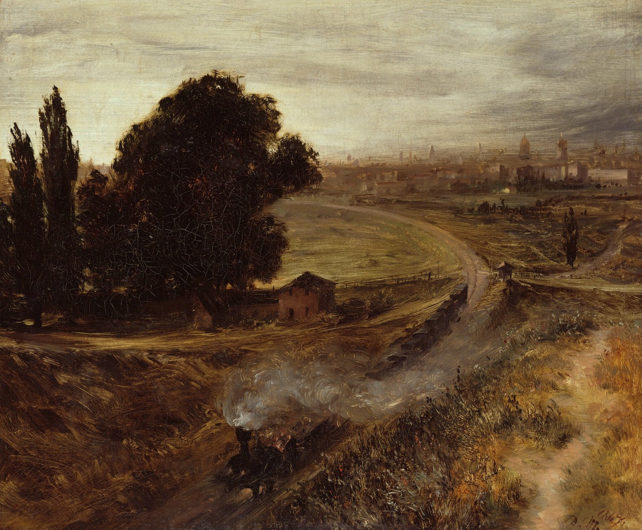 Adolph von Menzel, El tren de Postdam a Berlín