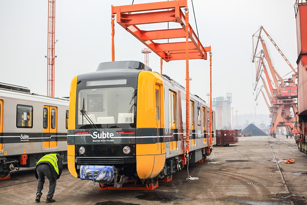 Los nuevos trenes de Subte salen de China