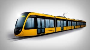 Diseño de los Urbos de CAF para Budapest. Foto: Youtube.