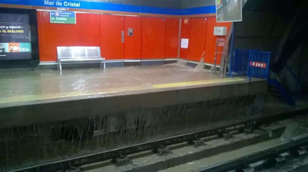 Metro de Madrid también sufre las inundaciones