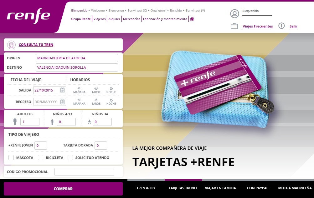 La renovada web de Renfe viene cargada de novedades