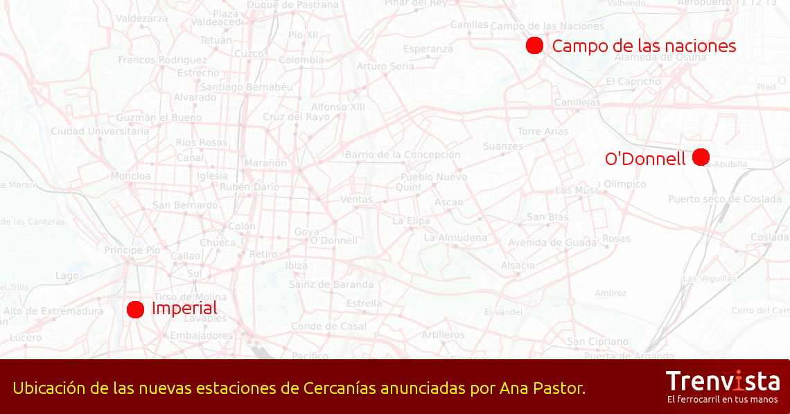 Fomento anuncia 3 estaciones en Cercanías Madrid