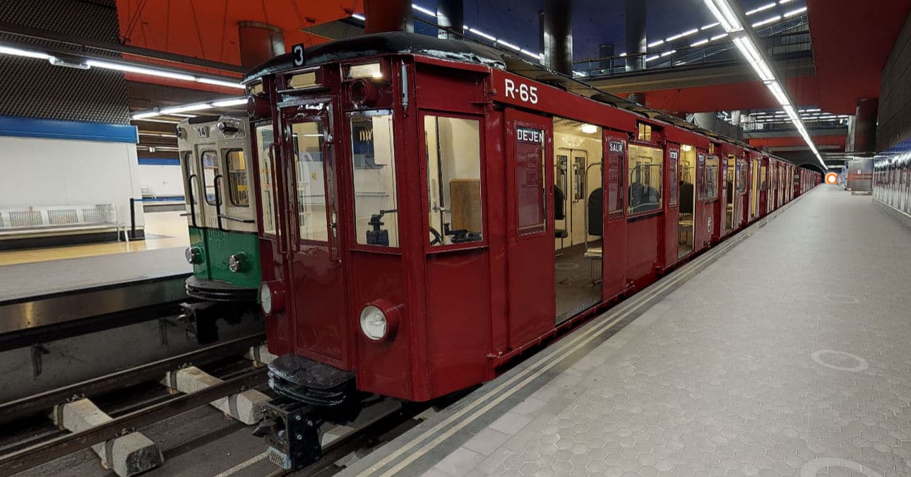Virtualizan la exposición de trenes clásicos del metro de Madrid