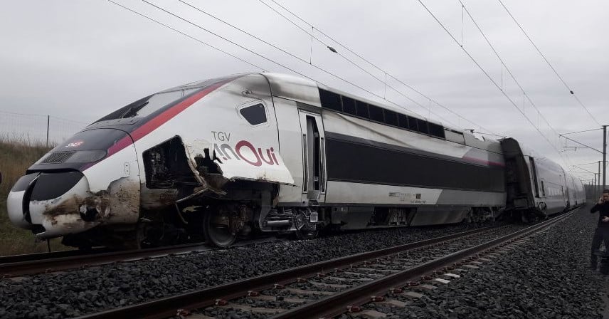 Un TGV descarrila a 270 km/h dejando 22 heridos
