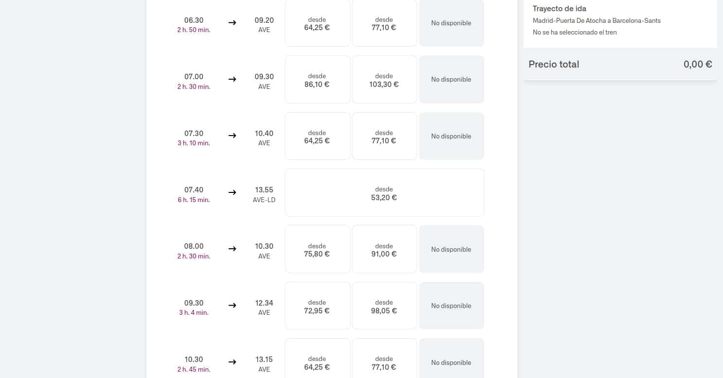 Renfe estrena la nueva venta online a través de la web