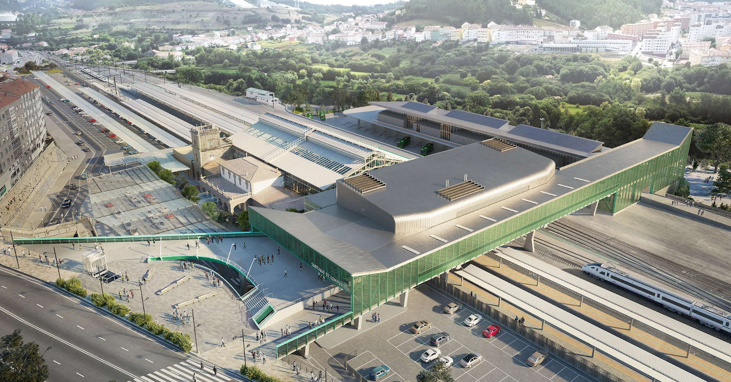 Adjudicada la construcción del nuevo edificio de viajeros de la estación de Santiago