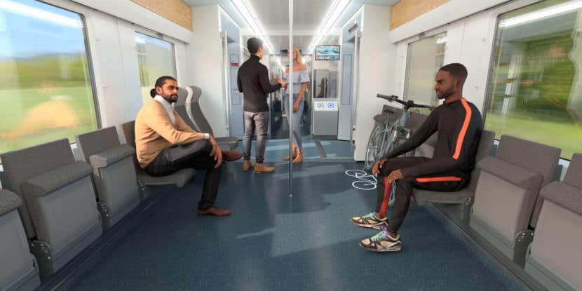 Diseño a ordenador del interior de un Coradia Nordic de Alstom para Norske Tog. © ALSTOM.