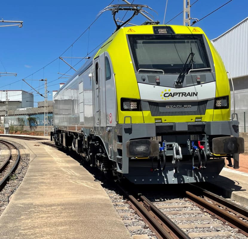 Locomotora de la familia Euro6000 de Captrain durante las pruebas de homologación. © CAPTRAIN ESPAÑA