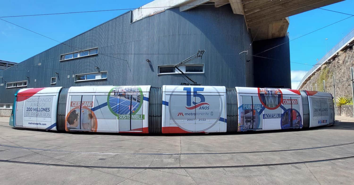 El tranvía de Tenerife cumple 15 años el jueves 2 de junio