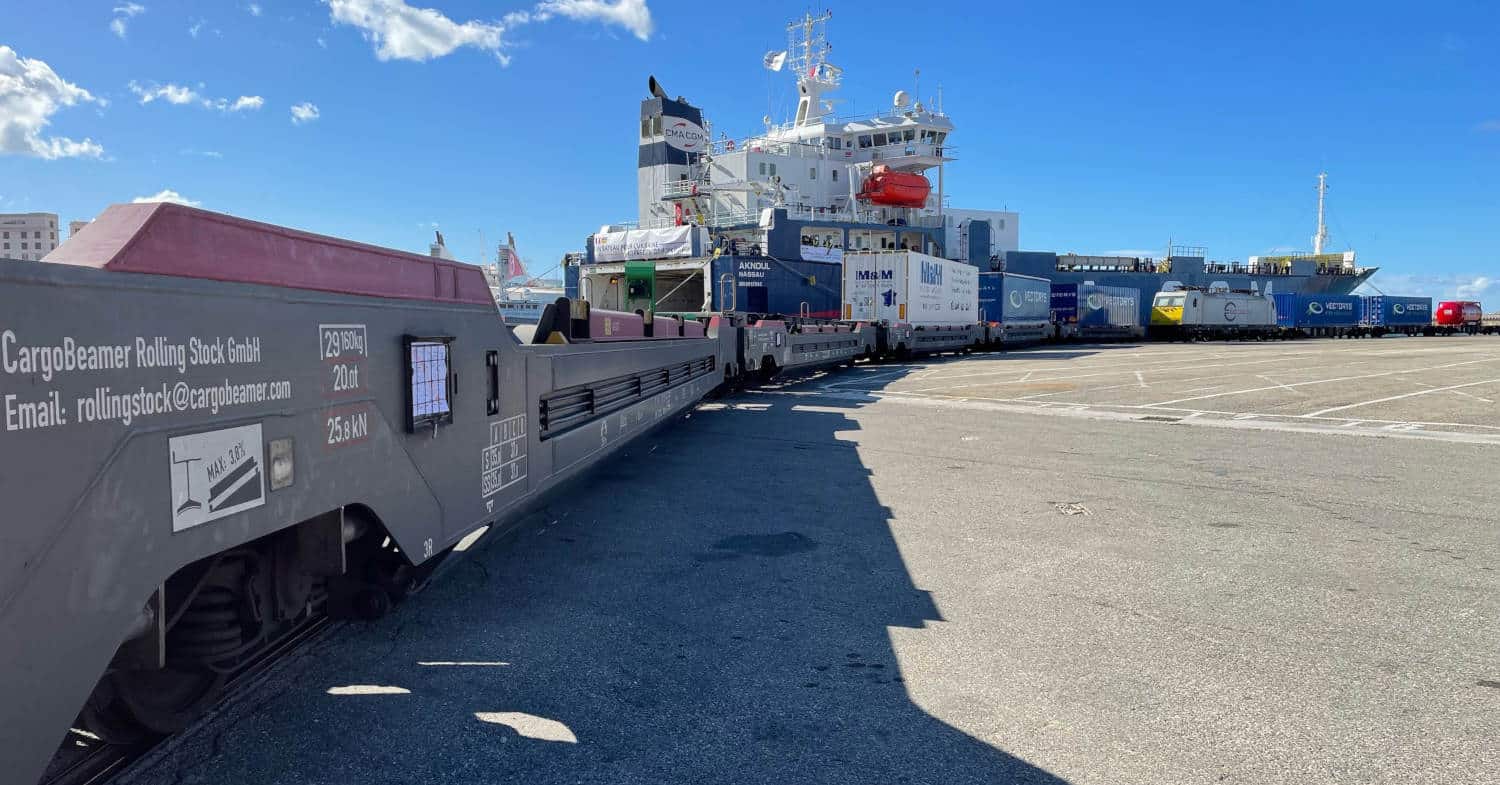 CargoBeamer prueba el transporte de semirremolques entre Marsella y Calais