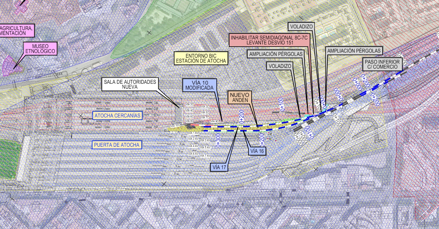 Licitada la construcción de las vías 16 y 17 de Madrid-Puerta de Atocha