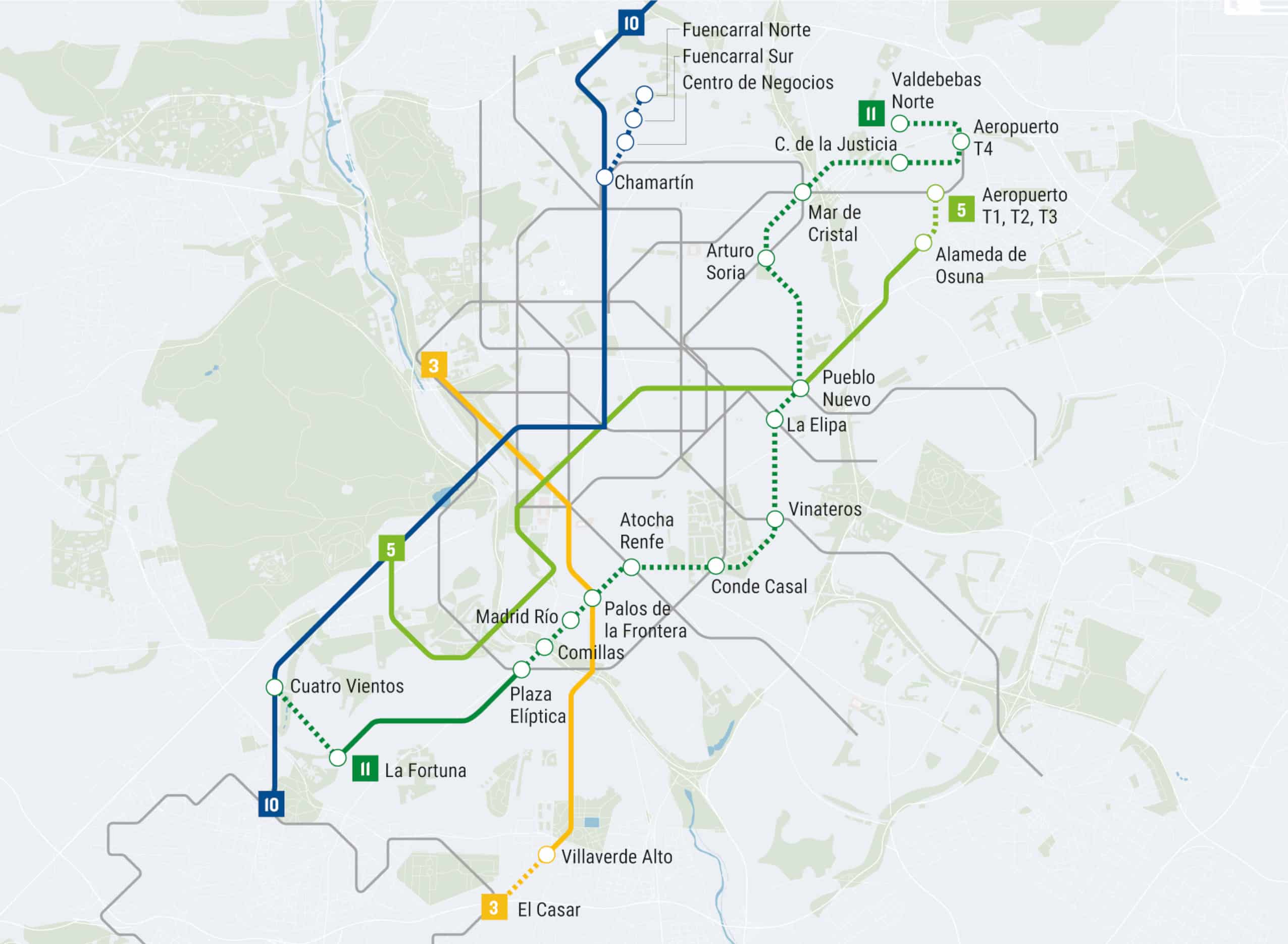 Las nuevas ampliaciones de la red de Metro de Madrid