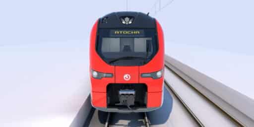 Testero del tren con los colores de Renfe Cercanías. © ALSTOM-RE