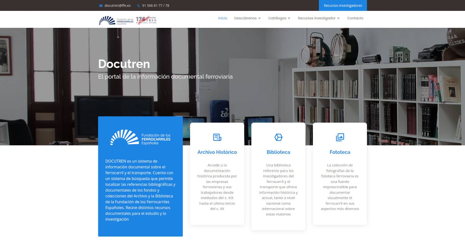 Docutren estrena una nueva versión de su web