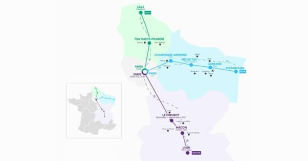 Map of Kevin Speed's future Ilisto high-speed train network. © KEVIN SPEED.