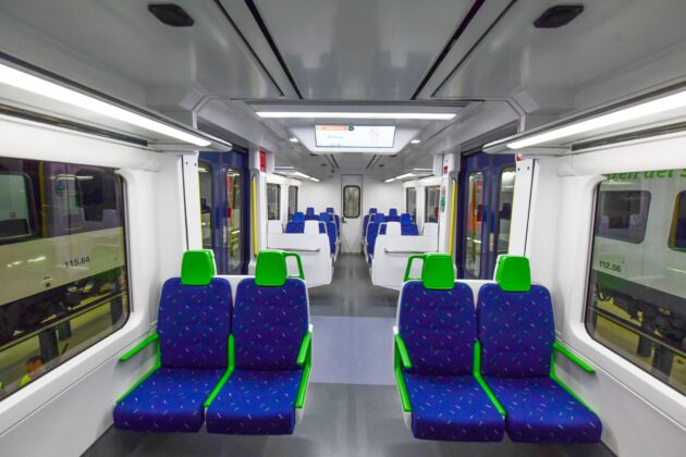 Interior del prototipo de la reforma de la serie 112 © FGC.