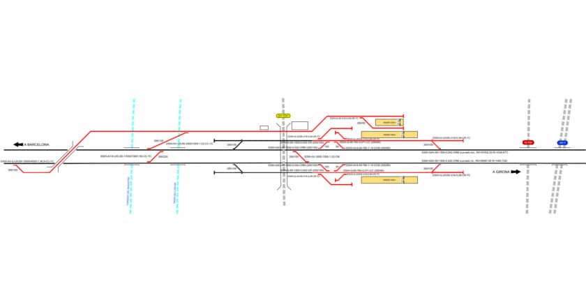 Esquema de vías definitivo de la nueva estación. © MINISTERIO DE TRANSPORTES Y MOVILIDAD SOSTENIBLE.