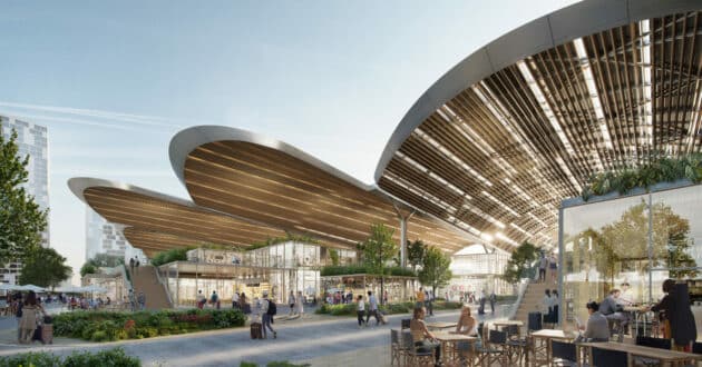 Computer design of the exterior area of the new Chamartín North Terminal. © ADIF.