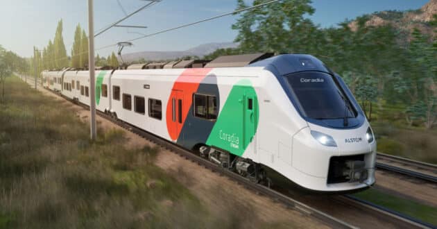 Imagen a ordenador de un tren Coradia Stream de Alstom como los adquiridos por Bulgaria. © ALSTOM.