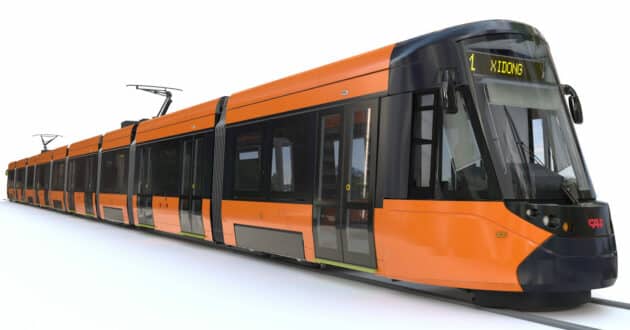 Diseño de los tranvías Urbos para la línea Xidong de New Taipei City. © CAF.