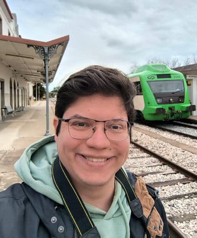 Miguel Bustos, fundador de Trenvista, en Portalegre.