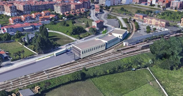 Computer design of the new Infrastructure Maintenance Base in El Berrón. © ADIF.