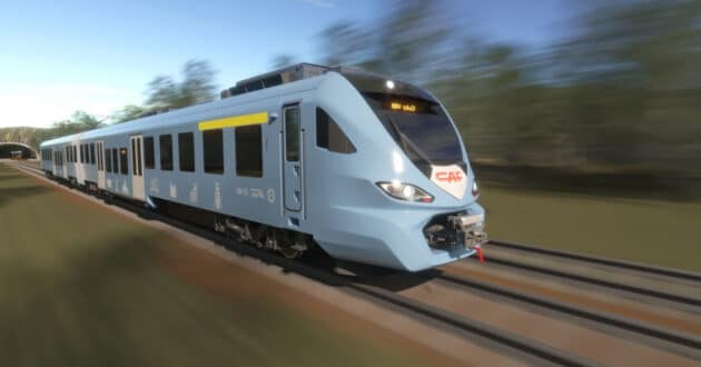 Computer design of a CAF Civity train, such as the one that the manufacturer could supply to SNCB. © CAF.
