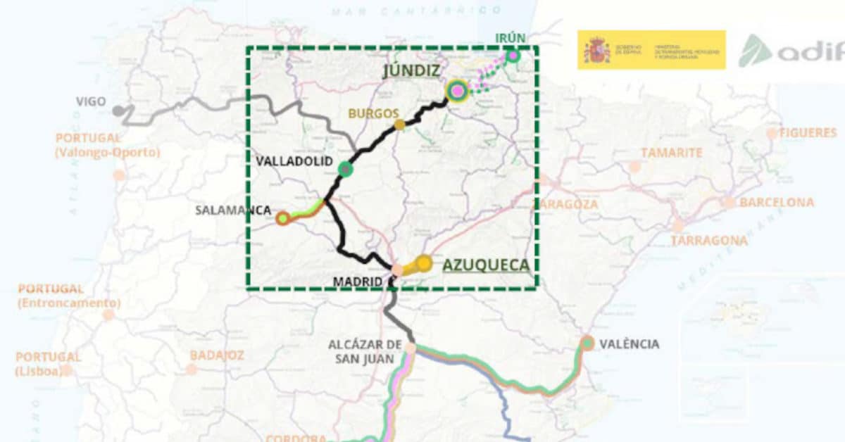 The contracting of projects for the Azuqueca-Valladolid-Júndiz rolling highway begins