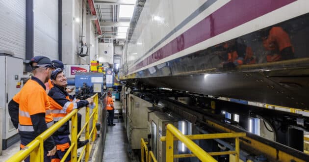 Unidad 106-009, de la familia Talgo Avril, durante sus pruebas en el Technicentre Est Européen. © LAURENT GUICHARDON.