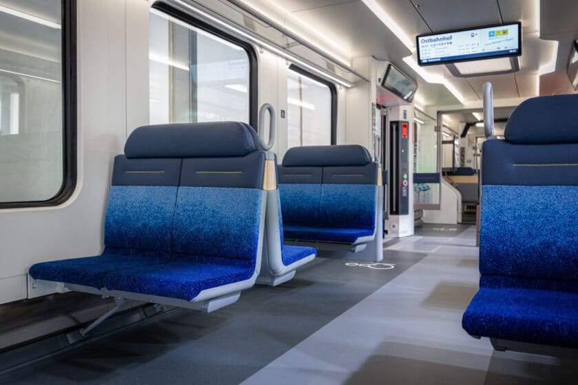 Interior de los trenes. © DEUTSCHE BAHN AG/THOMAS KIEWNING.