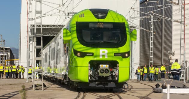 Primera unidad de la serie 312 de FGC durante su presentación en Santa Perpetua. © ALSTOM/MiTH.