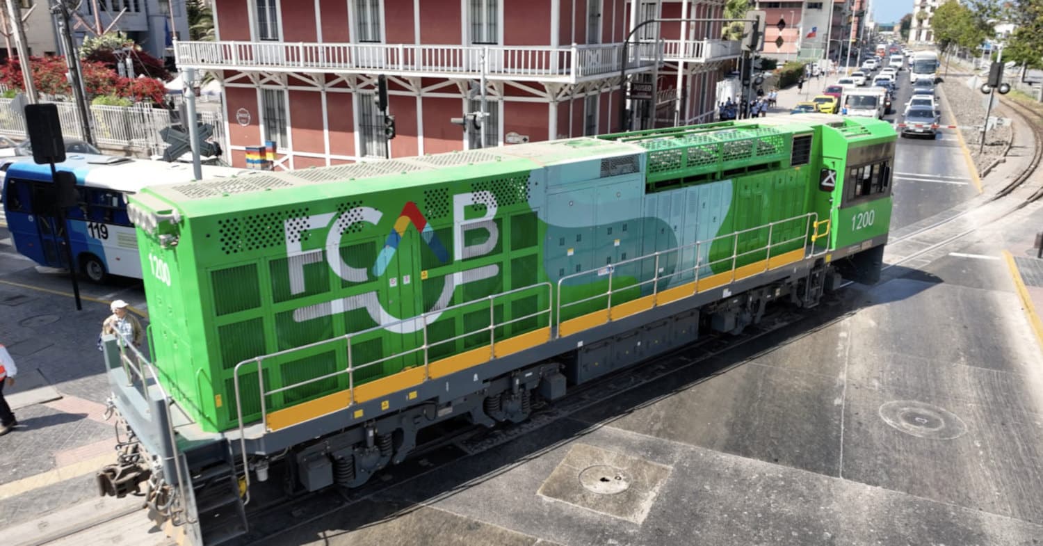 El chileno FCAB estrena su primera locomotora con pila de hidrógeno