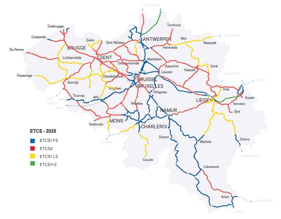 Red Factor Railing Infrabel completes deployment of ETCS on the entire Belgian rail network