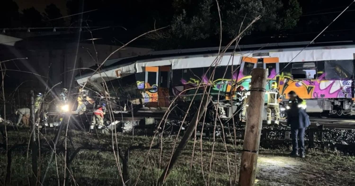 El temporal causa dos accidentes ferroviarios en Cataluña. Fallece maquinista en uno de ellos