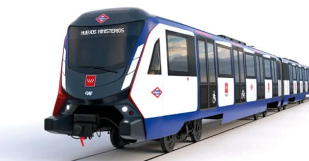 Computer design of the exterior of the 10000 series of the Madrid metro, destined for line 6. © METRO DE MADRID.