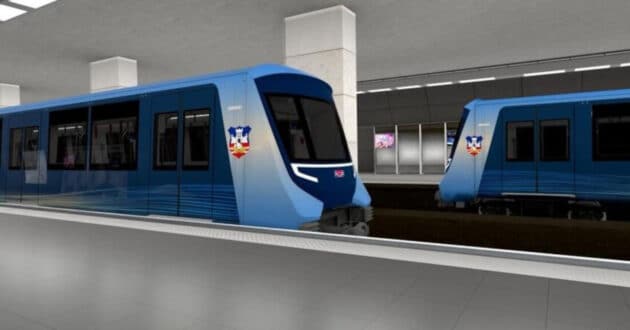 Diseño a ordenador de los trenes de la línea 1 del metro de Belgrado. © ALSTOM ADVANCED & CREATIVE DESIGN.