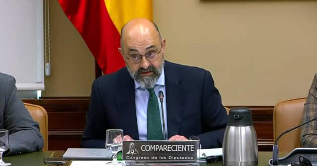 Pedro Marco de la Peña durante su comparecencia del 24 de marzo
