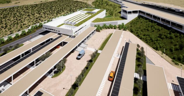 Computer image of the future Vera-Almanzora station. © MINISTRY OF TRANSPORT AND SUSTAINABLE MOBILITY.