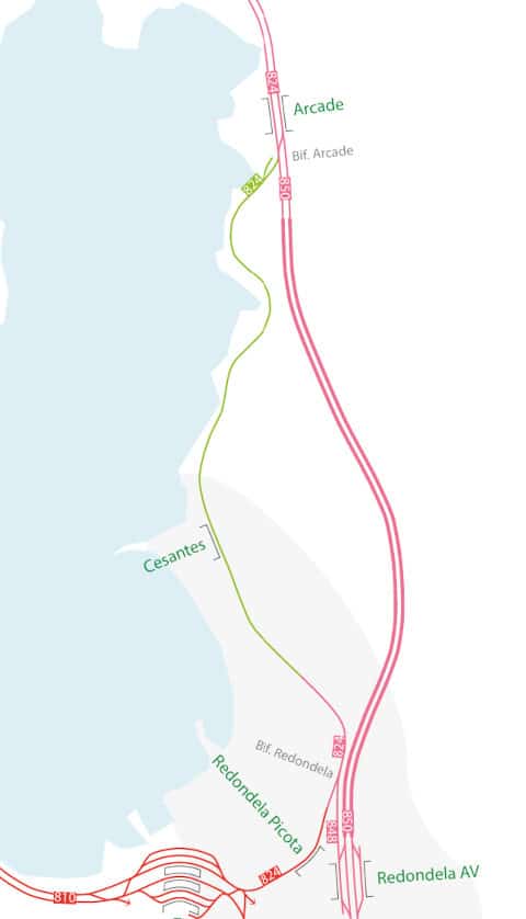 Section of line 824 affected, on single track (CC BY SA) Marc Juan-Monguillot.