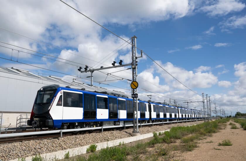 Complete train of the 10,000 series in Corella. © METRO DE MADRID.