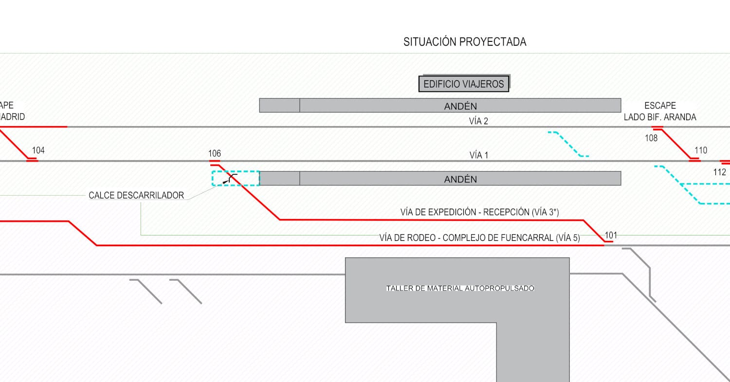 Adif adjudica contrato de 7,65 M€ para nova via de acesso ao complexo de Fuencarral