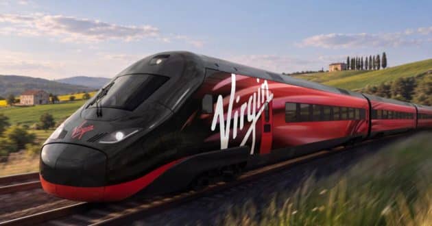 Desenho gerado por computador de um comboio Avelia Stream da Virgin Trains. © ALSTOM.